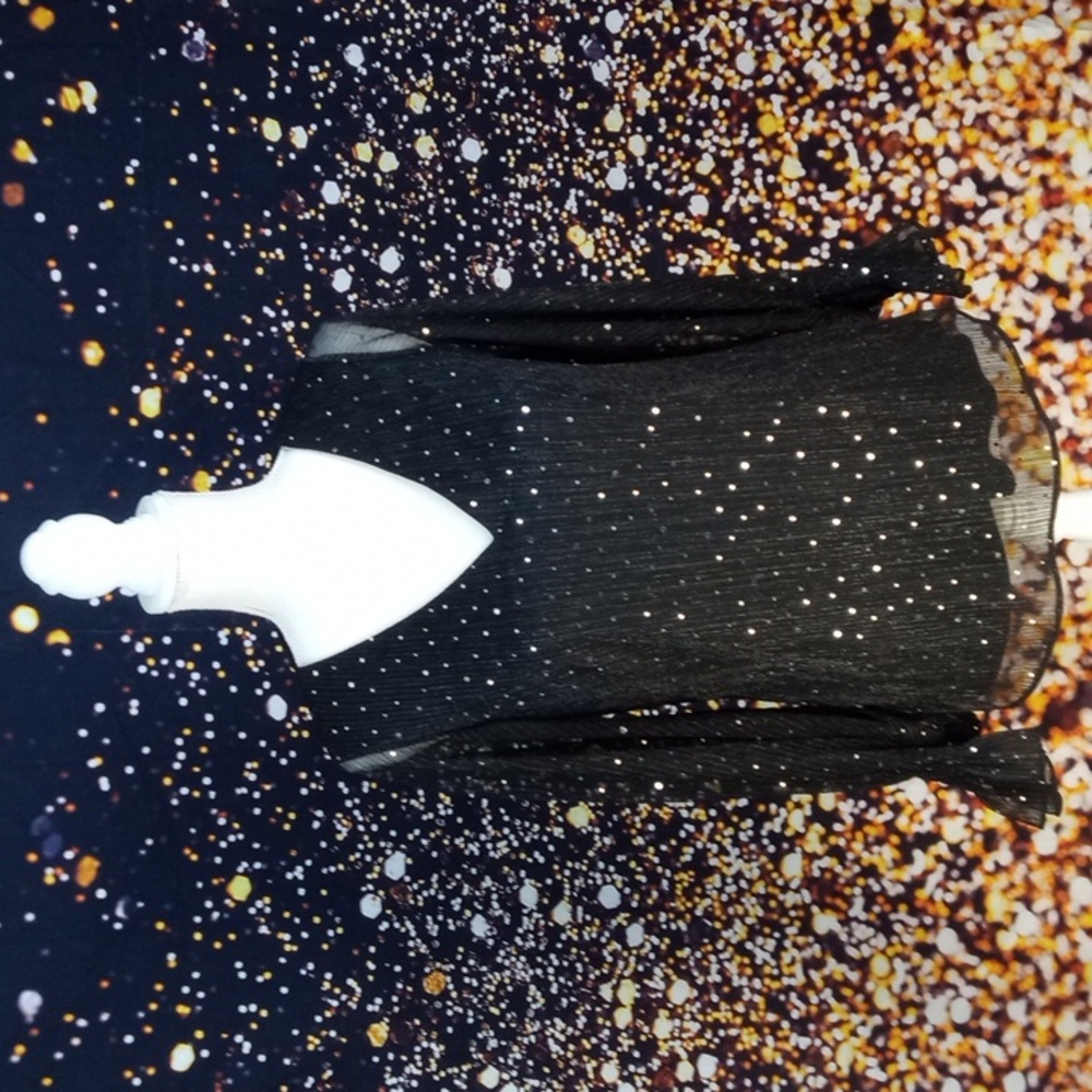 👕🍒 Vince Camuto Sheer Rhinestone Top